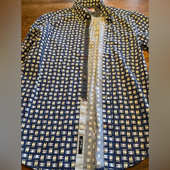Desigual why!Men's We Love Button Down Dress Shirt size large. Excellent Condi. - Picture 5 of 7